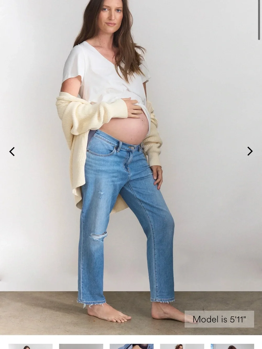 Hatch Light Blue Boyfriend Maternity Jeans